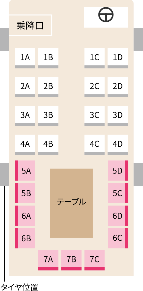 サロン仕様座席表