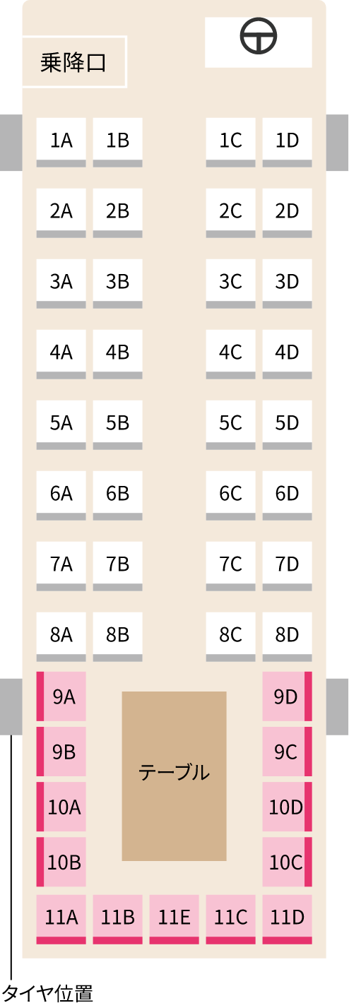 サロン仕様座席表